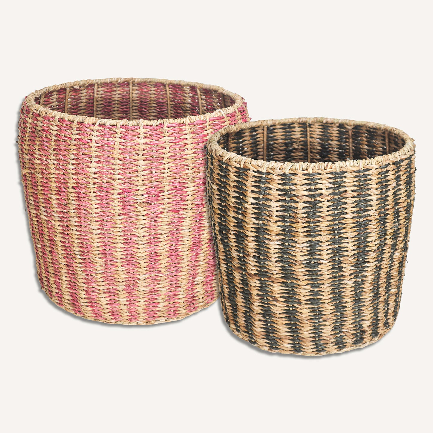 Seagrass Round Storage Basket- Set Of 2